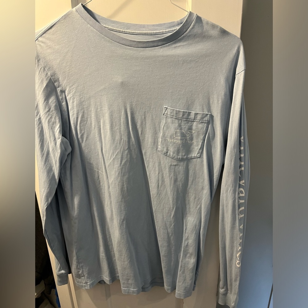 Baby blue vineyard vines long sleeve size medium